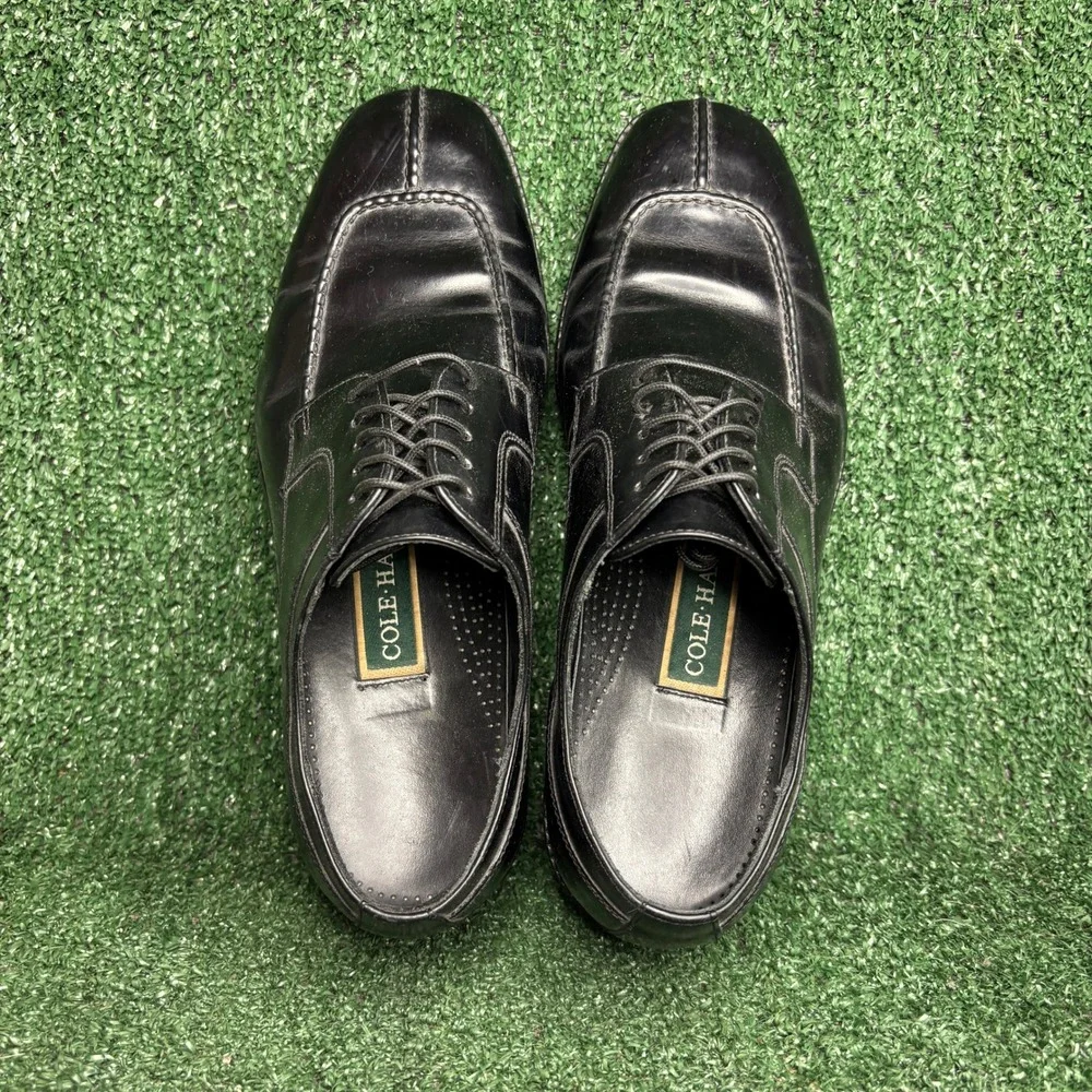 Cole Haan C04716 Split Toe Derby Leather Classic Oxford Dress Shoe Black Men 9.5